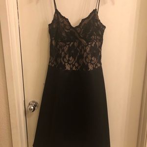 Thin strap black dress
